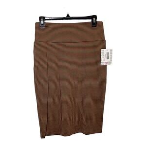 LuLaRoe Cassie Skirt Size Medium Stripe Multicolor Stretch  (1073)‎